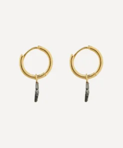 Kirstie Le Marque Earrings^Gold-Plated Diamond Star Hoop Earrings