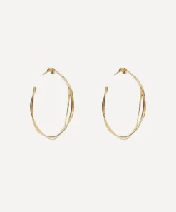 Alex Monroe Earrings^Gold-Plated Fine Twist Hoop Earrings