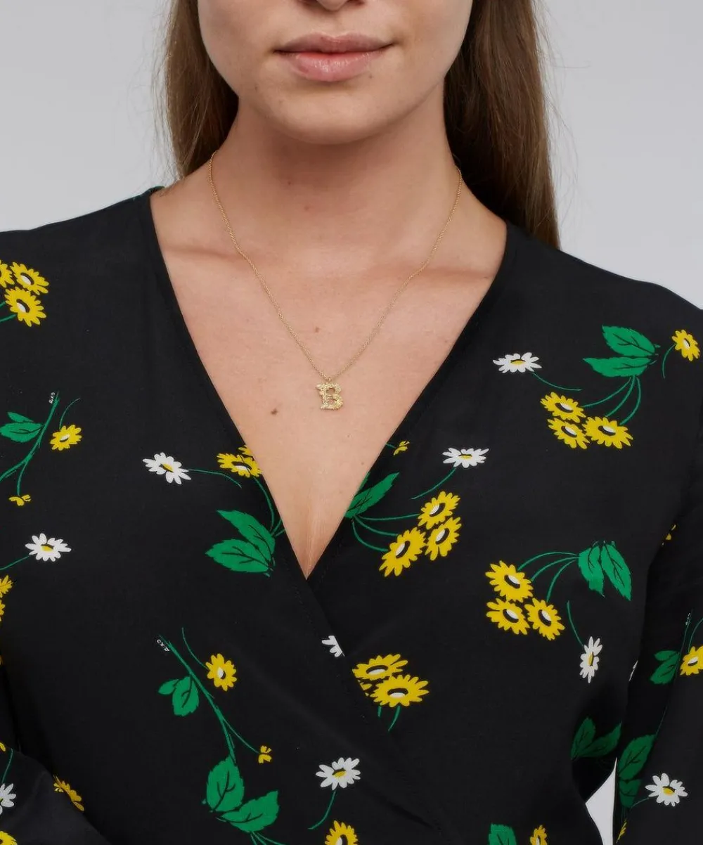 Alex Monroe Necklaces^Gold-Plated Floral Letter B Alphabet Necklace