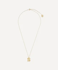 Alex Monroe Necklaces^Gold-Plated Floral Letter B Alphabet Necklace