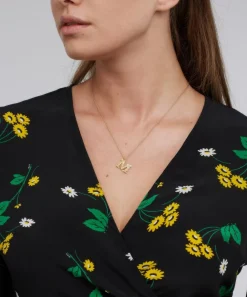 Alex Monroe Necklaces^Gold-Plated Floral Letter M Alphabet Necklace