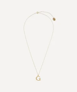 Alex Monroe Necklaces^Gold-Plated Floral Letter G Alphabet Necklace