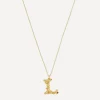 Alex Monroe Necklaces^Gold-Plated Floral Letter L Alphabet Necklace