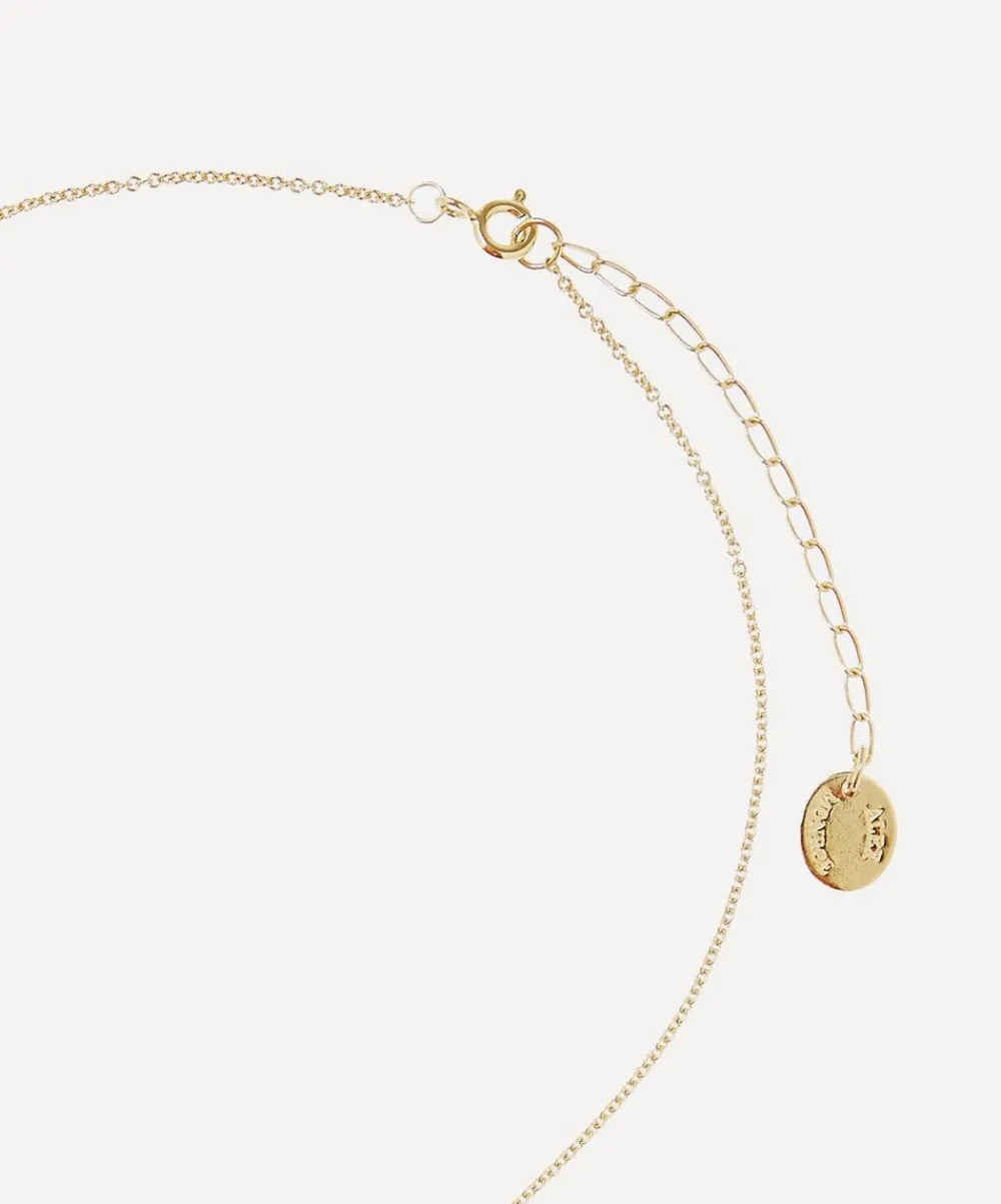 Alex Monroe Necklaces^Gold-Plated Floral Letter D Alphabet Necklace