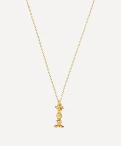 Alex Monroe Necklaces^Gold-Plated Floral Letter I Alphabet Necklace
