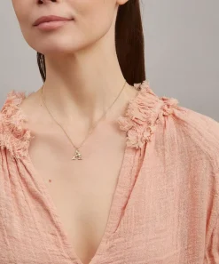 Alex Monroe Necklaces^Gold-Plated Floral Letter A Alphabet Necklace