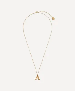Alex Monroe Necklaces^Gold-Plated Floral Letter A Alphabet Necklace