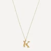 Alex Monroe Necklaces^Gold-Plated Floral Letter K Alphabet Necklace