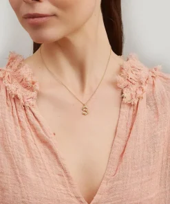 Alex Monroe Necklaces^Gold-Plated Floral Letter S Alphabet Necklace