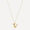 Alex Monroe Necklaces^Gold-Plated Floral Letter V Alphabet Necklace