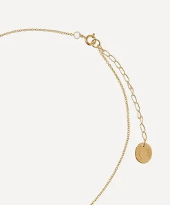 Alex Monroe Necklaces^Gold-Plated Floral Letter V Alphabet Necklace