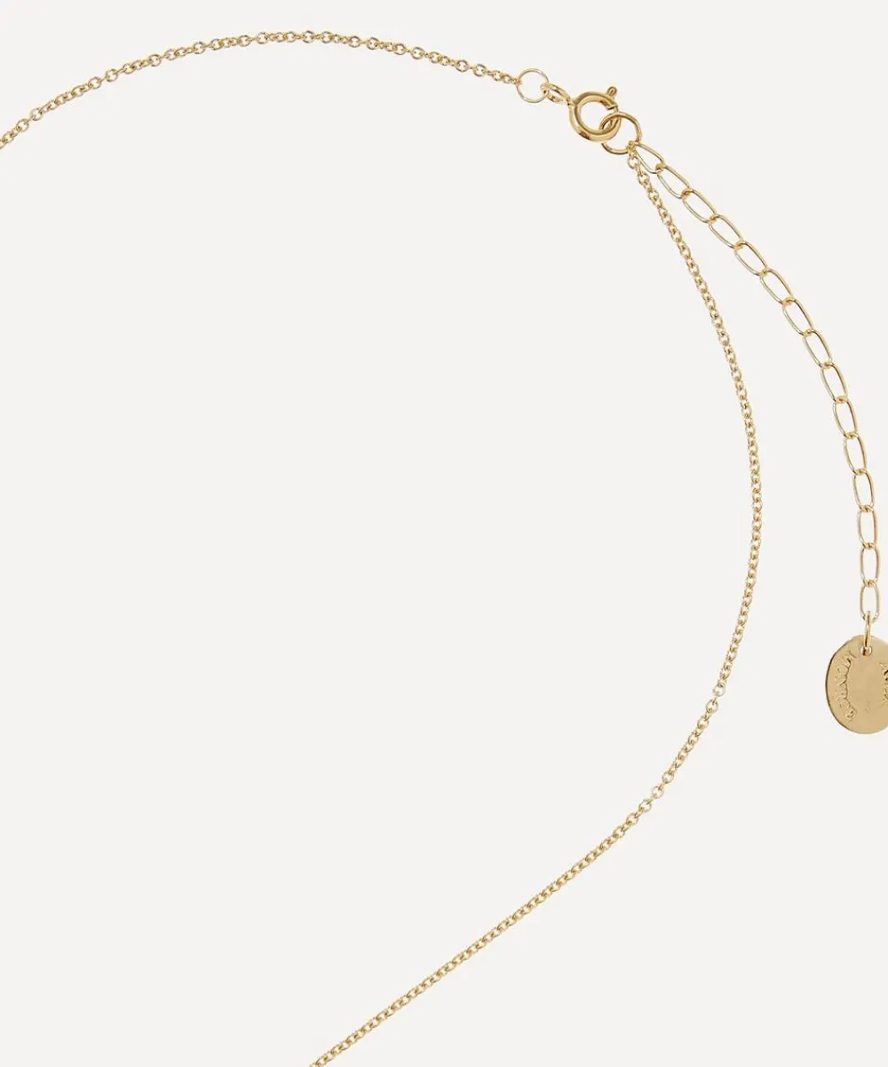 Alex Monroe Necklaces^Gold-Plated Floral Letter E Alphabet Necklace