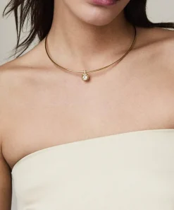 Laura Vann Necklaces^Gold-Plated Gaia Torque Choker Necklace