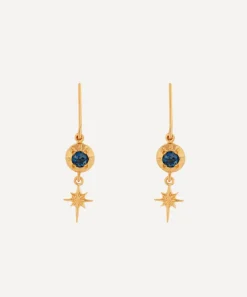 Alex Monroe Earrings^Gold-Plated Guiding Star London Blue Topaz Drop Earrings