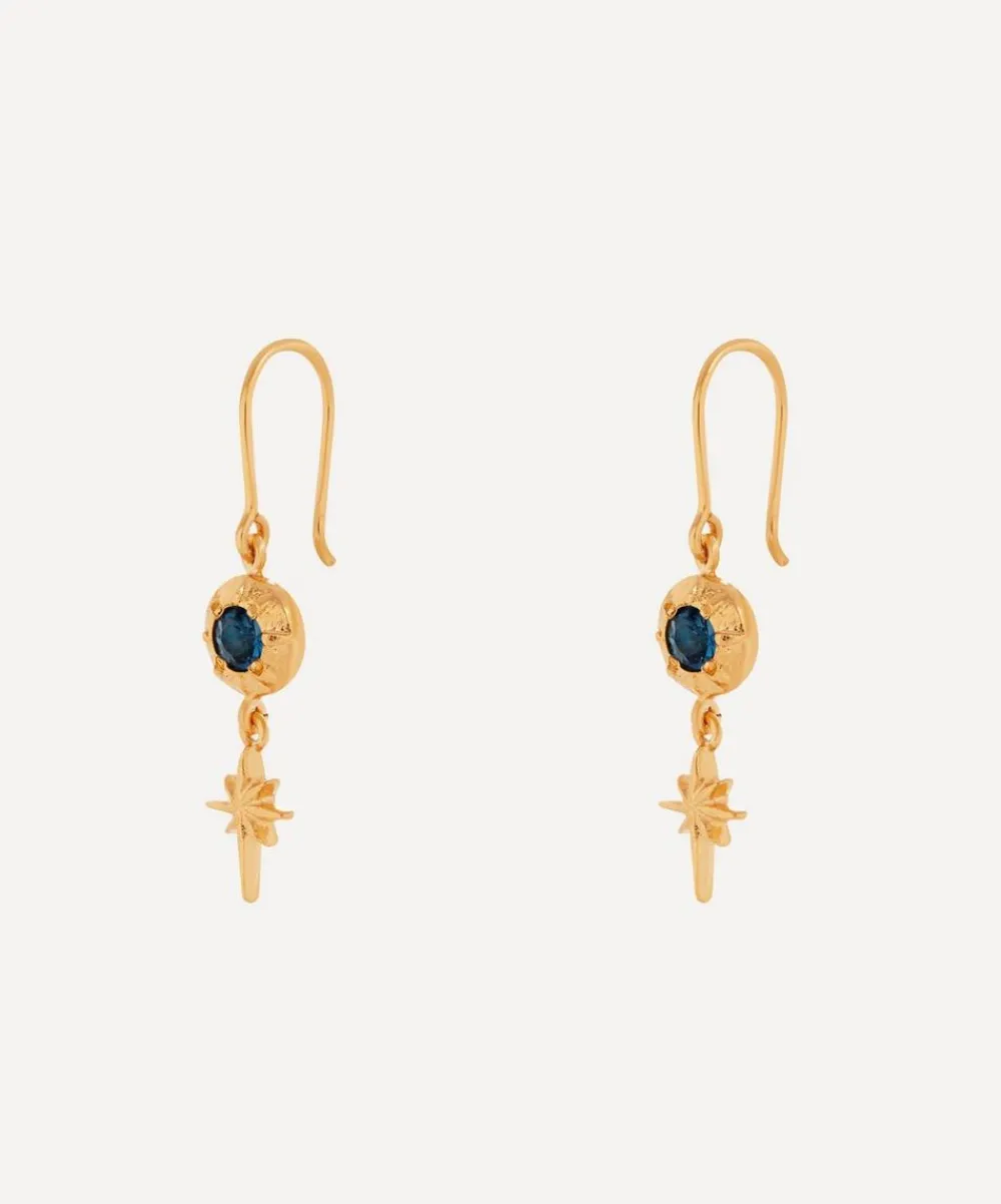 Alex Monroe Earrings^Gold-Plated Guiding Star London Blue Topaz Drop Earrings