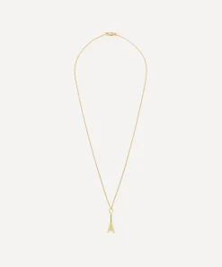 Anna + Nina Charms & Pendants^Gold-Plated La Tour Eiffel Charm Necklace