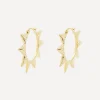 Anna + Nina Earrings^Gold-Plated Large Soleil Hoop Earrings