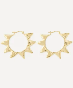 Anna + Nina Earrings^Gold-Plated Large Soleil Hoop Earrings