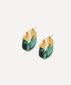 Lizzie Fortunato Earrings^Gold-Plated Mini Organic Hoop Earrings