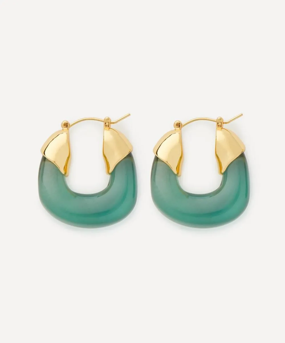 Lizzie Fortunato Earrings^Gold-Plated Mini Organic Hoop Earrings