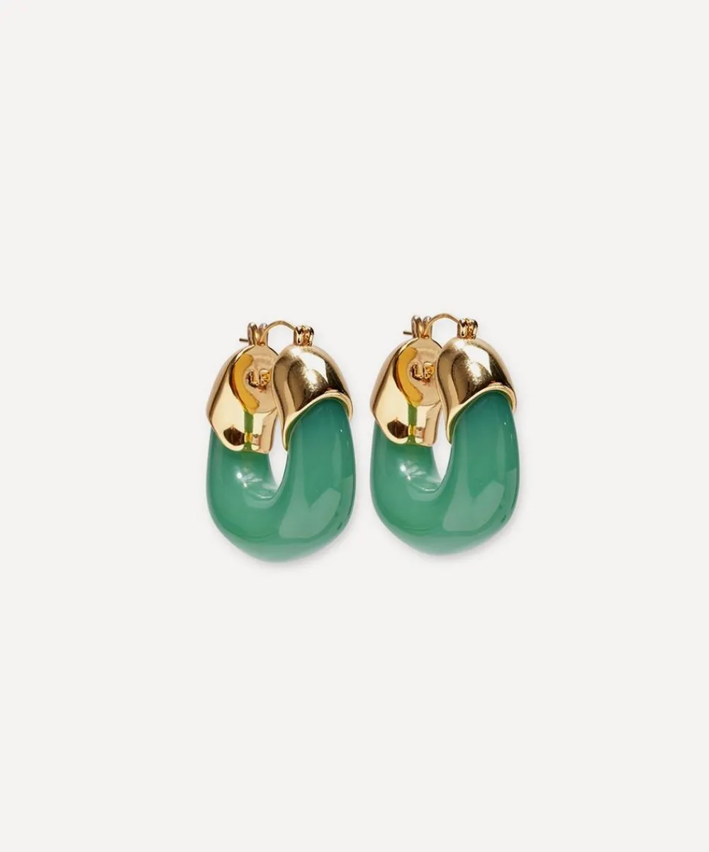 Lizzie Fortunato Earrings^Gold-Plated Mini Organic Hoop Earrings