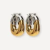 Lizzie Fortunato Earrings^Gold-Plated Mixed Metal Organic Hoops
