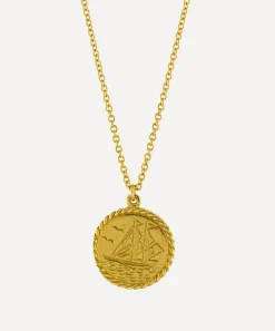 Alex Monroe Necklaces^Gold-Plated Nautical Antique Coin Pendant Necklace