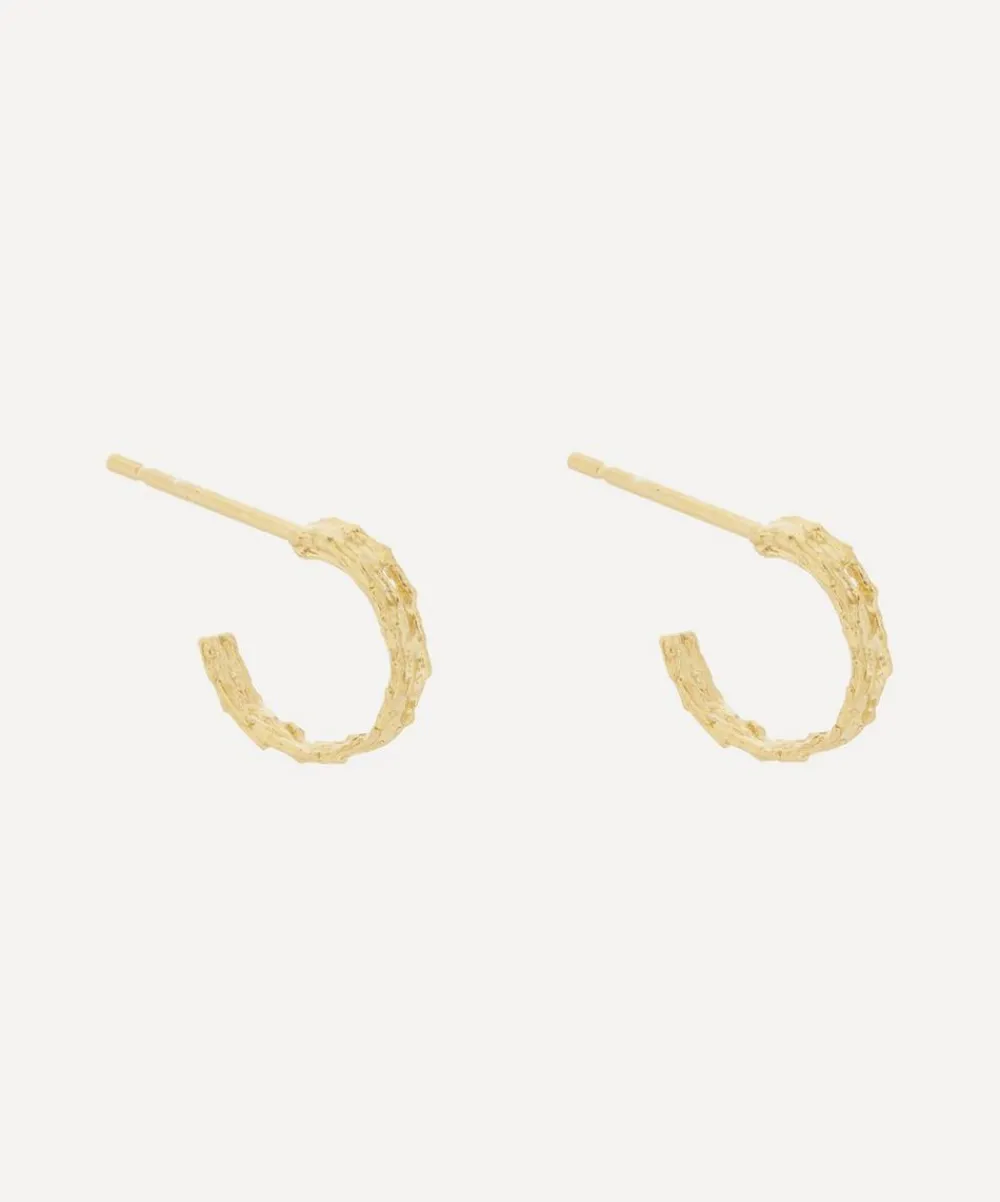 Alex Monroe Earrings^Gold-Plated Nest Structure Mini Hoop Earrings