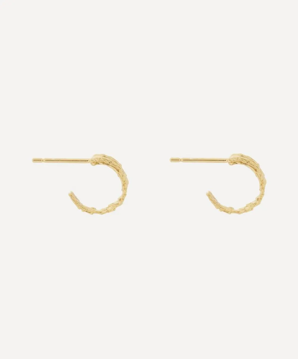 Alex Monroe Earrings^Gold-Plated Nest Structure Mini Hoop Earrings