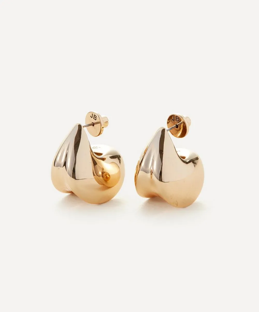 JENNY BIRD Earrings|Earrings^Gold-Plated Nouveaux Puff Hoop Earrings