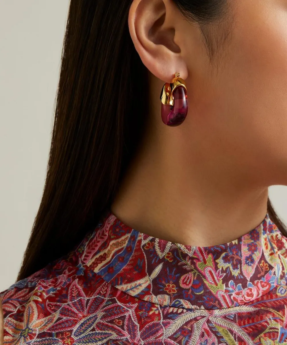 Lizzie Fortunato Earrings^Gold-Plated Organic Hoop Earrings