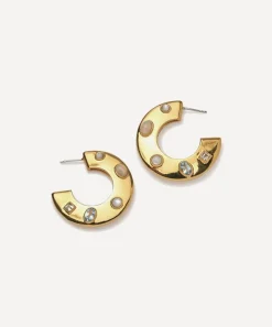 Lizzie Fortunato Earrings^Gold-Plated Organic Hoop Earrings