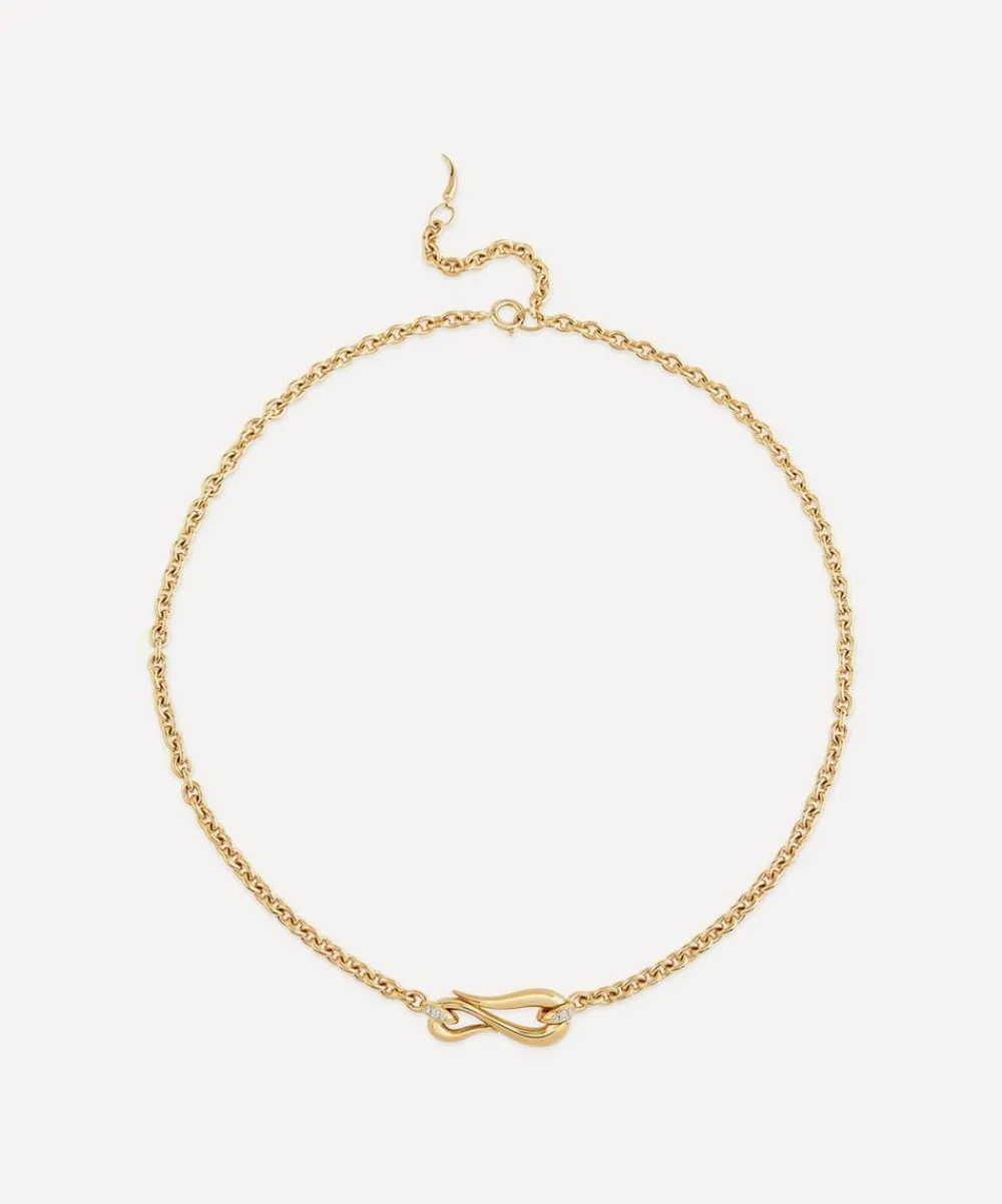 Dinny Hall Necklaces^Gold-Plated Vermeil Silver Toro Lasso Diamond Necklace