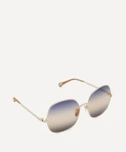 Chloé Sunglasses & Glasses^Gold-Tone Square Sunglasses