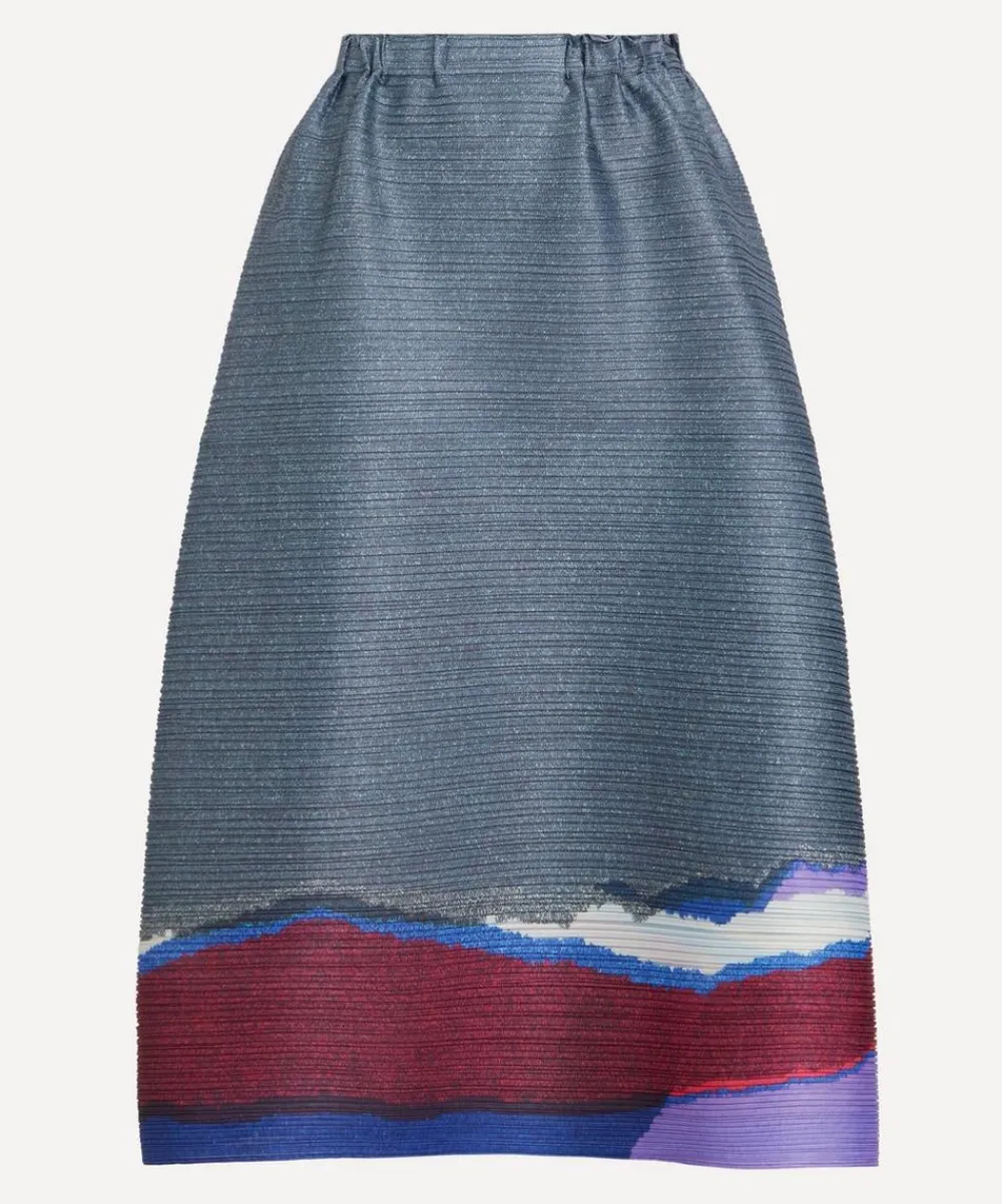 Pleats Please Issey Miyake Skirts^GRAINY COLOURS Pleated Midi Skirt