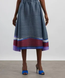 Pleats Please Issey Miyake Skirts^GRAINY COLOURS Pleated Midi Skirt