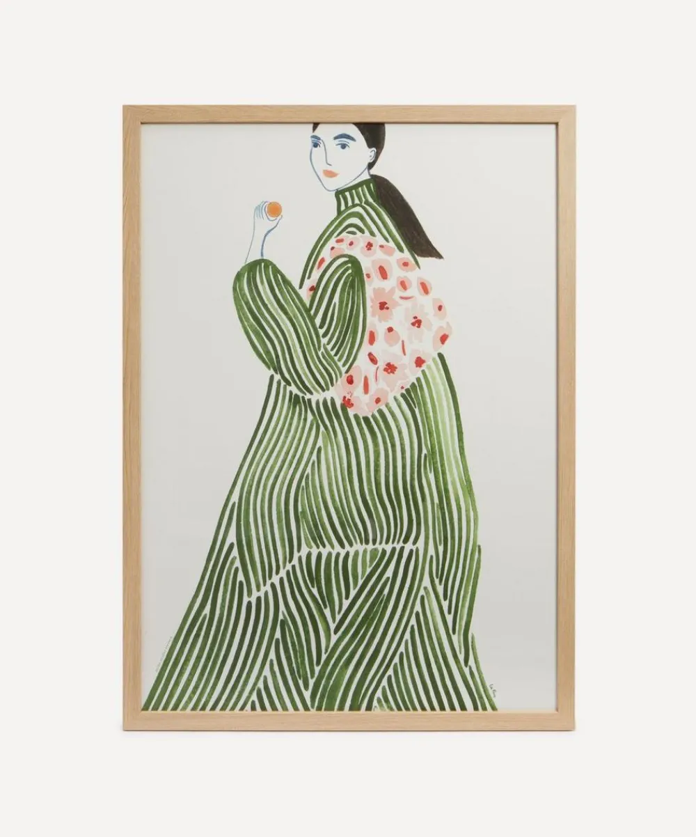PSTR Studio Wall Art^Green Coat La Poire Framed Print