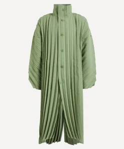 HOMME PLISSÉ ISSEY MIYAKE Coats & Jackets^Green EDGE COAT LIGHT