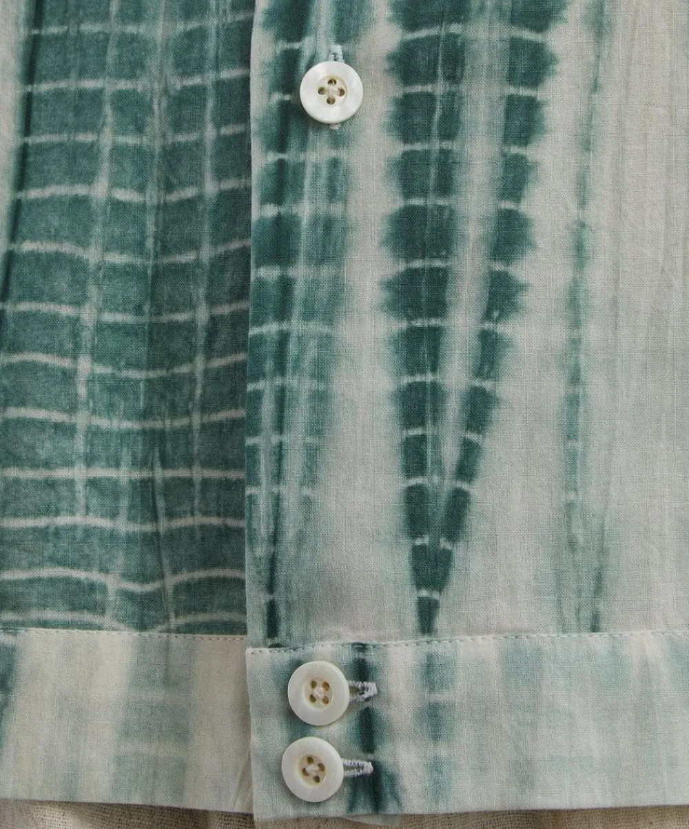 SMR Days Shirts^Green Tie-Dye Paraiso Cotton Shirt