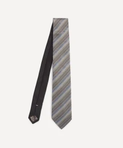 Missoni Ties^Grey Chevron Zig-Zag Silk Tie