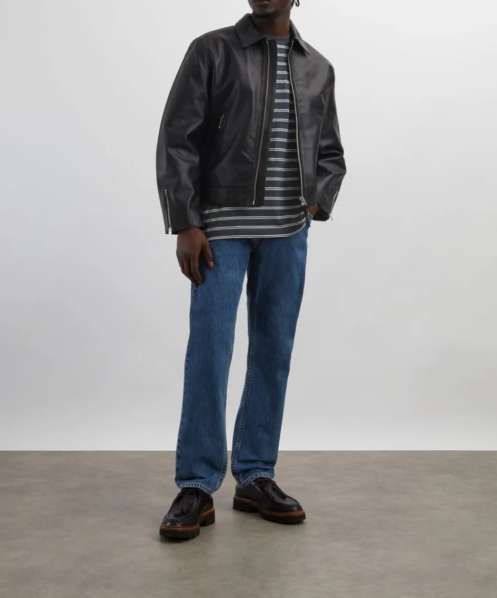 Nudie Jeans Jeans^Gritty Jackson Straight-Leg Jeans in Morning Mist
