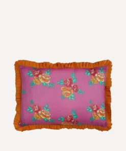 Lisa Corti Cushions^Gulab Flower Rectangular Cushion