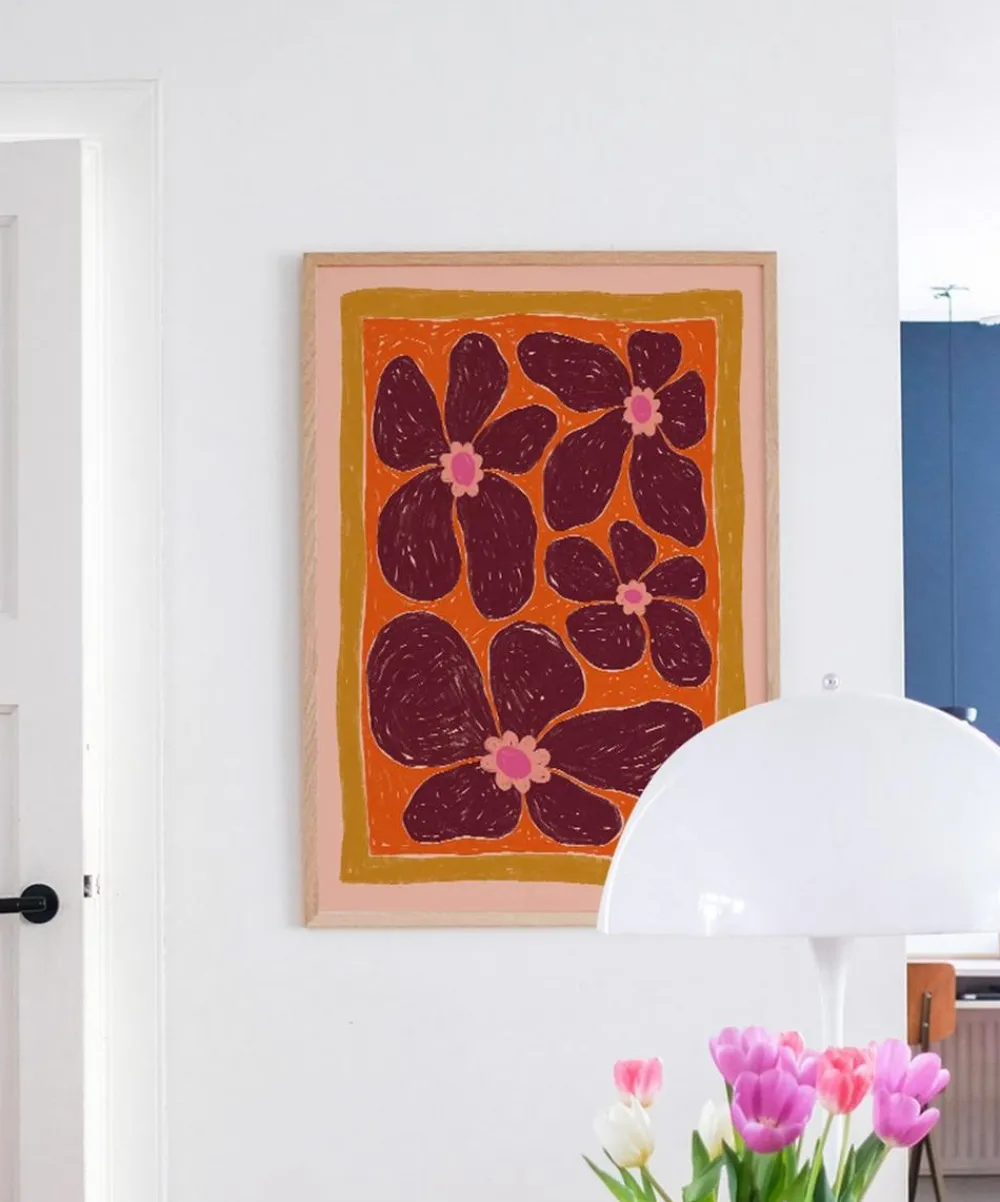 PSTR Studio Wall Art^Hannah KL Stardust Orange Framed Print