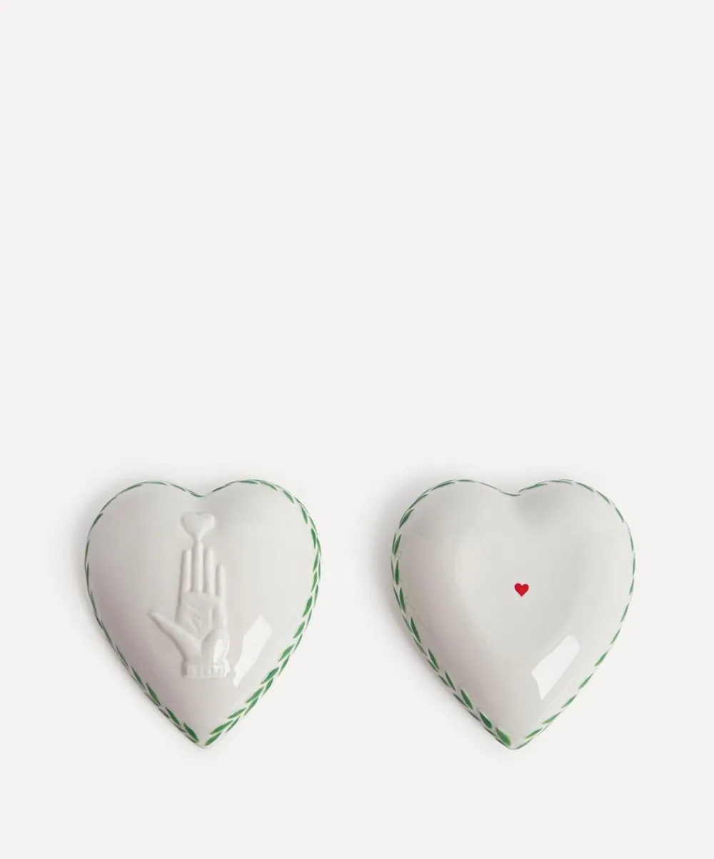 Marin Montagut Storage^Heart on Hand Porcelain Box