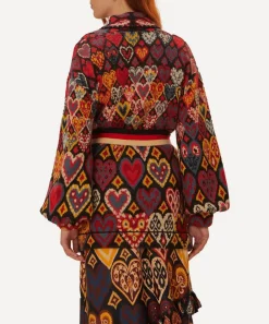 FARM Rio Coats & Jackets^Hearts Ikat Knit Blazer