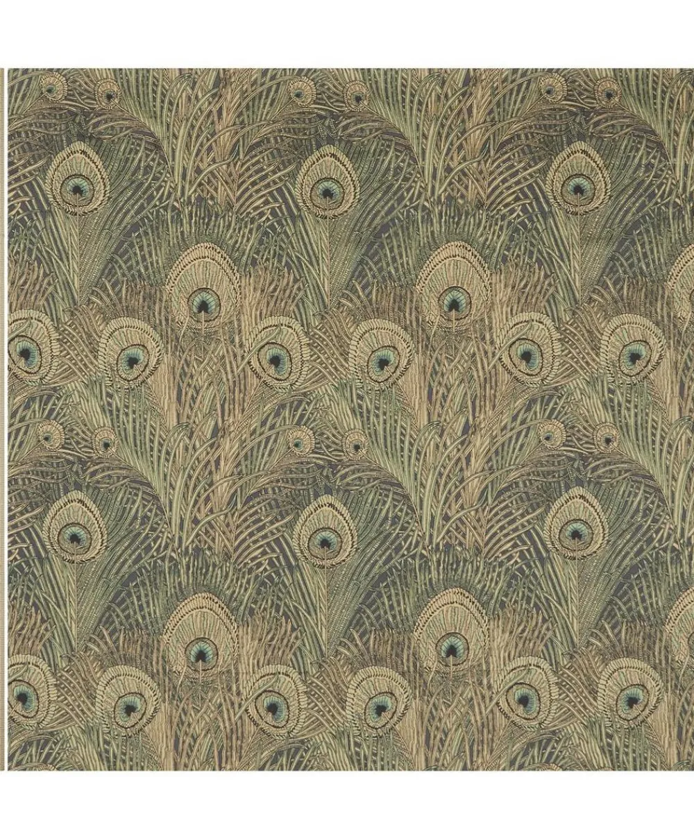 Liberty Interiors Furnishing Fabrics^Hera Feather Vintage Velvet in Jade