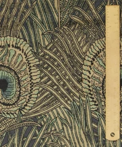 Liberty Interiors Furnishing Fabrics^Hera Feather Vintage Velvet in Jade
