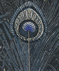 Liberty Interiors Furnishing Fabrics^Hera Feather Vintage Velvet in Lapis