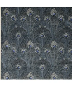 Liberty Interiors Furnishing Fabrics^Hera Feather Vintage Velvet in Lapis
