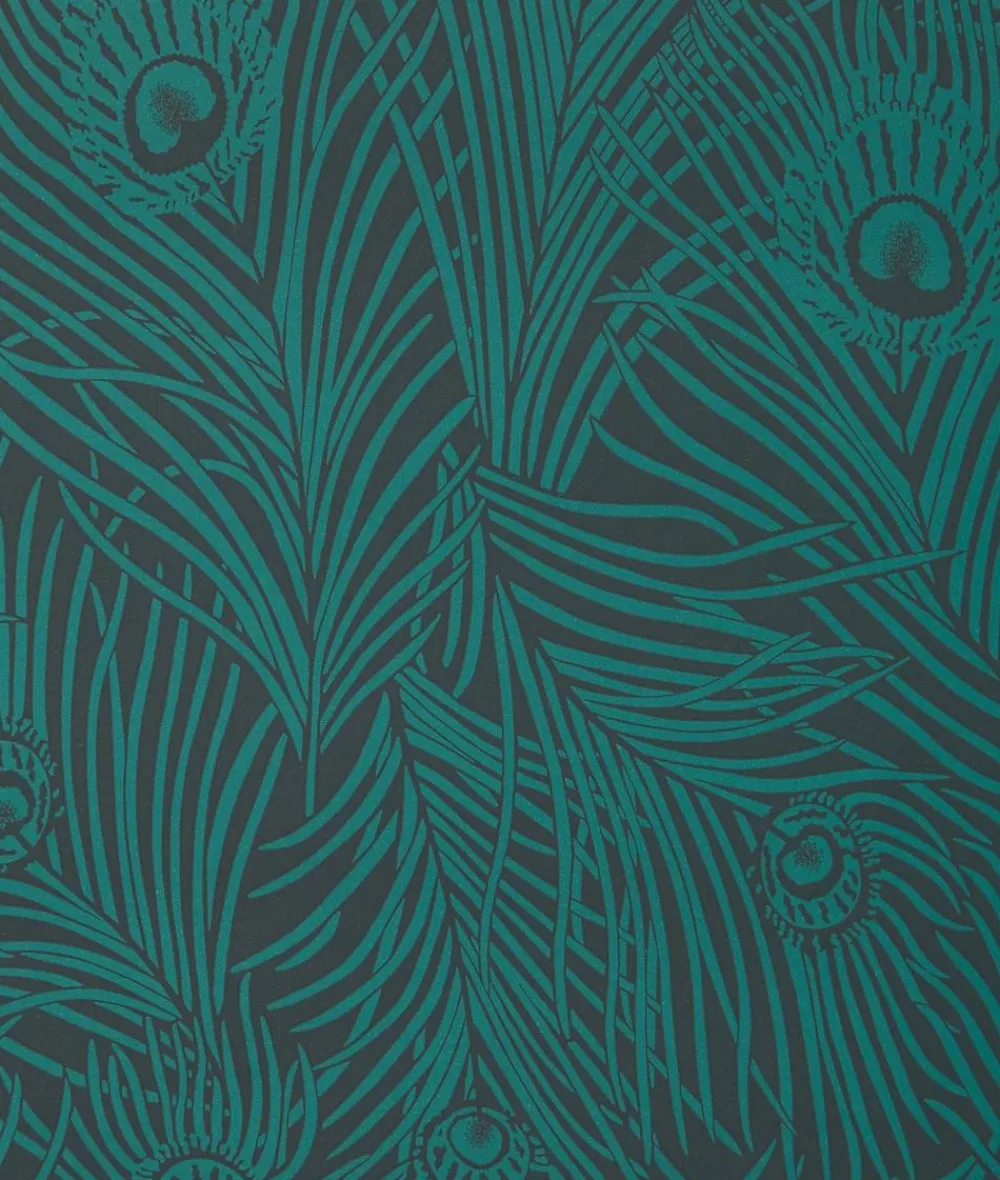 Liberty Interiors Wallpaper|Furnishing Fabrics^Hera Plume Wallpaper in Jade